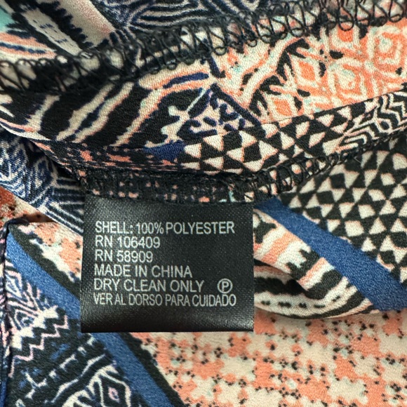 Antonia Melani Button Up Pattern Dress Women’s Size 2 - Picture 8 of 9